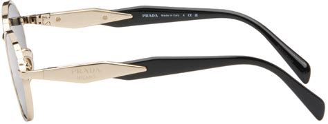 prada oval sunglasses gold|prada sunglasses women gold.